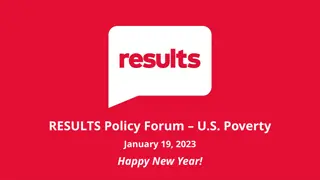 U.S. Poverty Policy Forum - Addressing Key Priorities & Legislative Processes