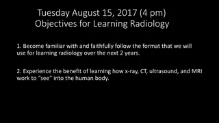 Learning Radiology Objectives - August 15, 2017