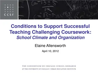 Supporting Successful Teaching and Learning in Challenging Coursework