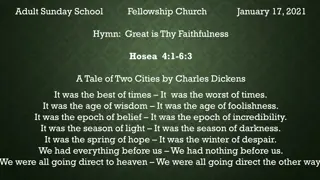 Sunday School Fellowship Church - Great is Thy Faithfulness and Hosea's Message