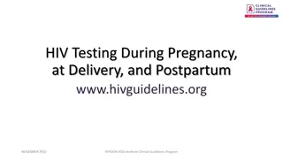 HIV Testing Guidelines During Pregnancy and Postpartum