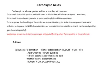Protective Techniques for Carboxylic Acids and Their Cleavage Methods