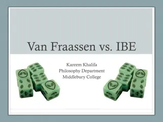 Van Fraassen vs IBE: Philosophy Department Debate at Middlebury College
