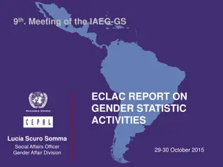 Insights on Gender Statistics Activities in the Americas