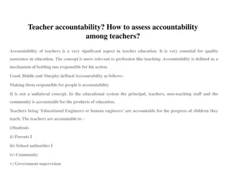 Assessing Teacher Accountability in Education System