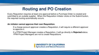 Purchase Order Creation and Routing Guidelines