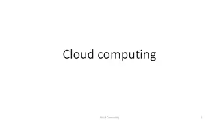 Introduction to Cloud Computing: NIST Definitions and Deployment Models