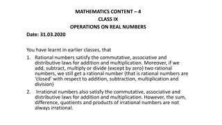 Real Number Operations and Rationalization Concepts