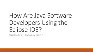 Understanding Eclipse IDE Usage Among Java Software Developers