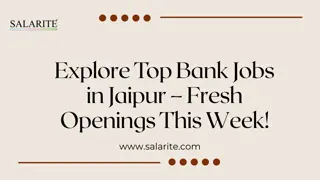 Explore Top Bank Jobs in Jaipur – Fresh Openings This Week!