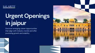 Urgent Openings in jaipur for the freshers