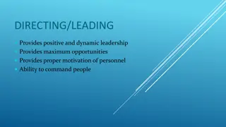 Effective Leadership and Control in Management