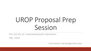 Undergraduate Research Opportunities Program (UROP) at University of Utah