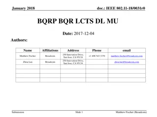 January 2018 IEEE 802.11-18/0031r0 Document Updates