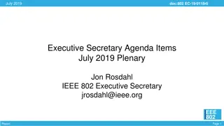 IEEE 802 July 2019 Plenary Meeting Agenda and Event Information