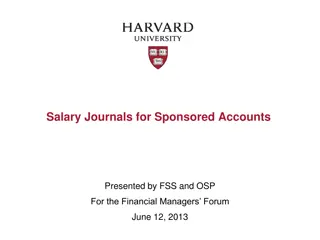 Managing Salary Journals for Sponsored Accounts in Financial Management