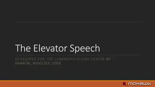Elevator Speech - A Powerful Communication Tool for Networking and Job Interviews