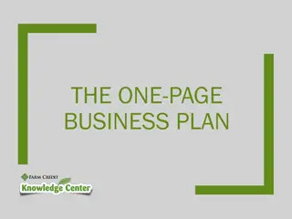 Crafting a One-Page Business Plan for Success