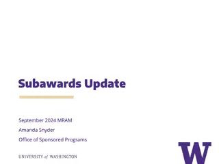 OSP Subawards Update and Resources for Effective Management