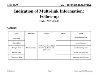 Indication of Multi-link Information in IEEE 802.11-20/0741r0 Document