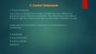 Understanding C Control Statements: If-Else Statements