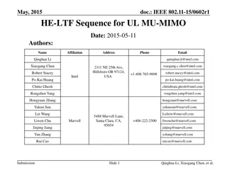IEEE 802.11 UL MU-MIMO Sequence Development Overview
