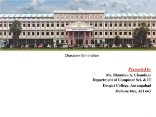 Introduction to Character Generation Methods
