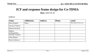 IEEE 802.11 Co-TDMA ICF and Response Frame Design