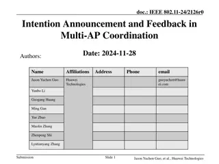 Multi-AP Coordination Procedure for Coordinated TDMA Operation
