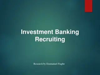 Investment Banking Overview and Industry Breakdown