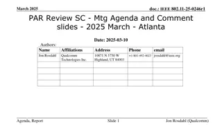 IEEE 802.11-25-0246r1 March 2025 PAR Review and Agenda