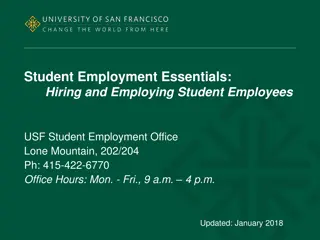 Student Employment Essentials: Hiring Student Employees at USF