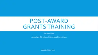 Effective Post-Award Grants Training and Office Procedures
