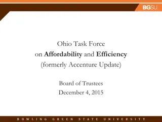 Ohio Task Force on Affordability and Efficiency Update 2015