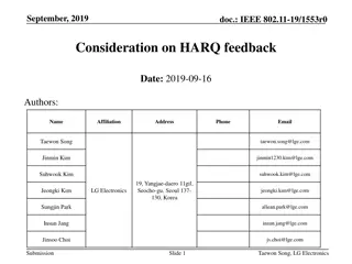 IEEE 802.11-19/1553r0: Consideration on HARQ Feedback in September 2019 Document