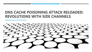 DNS Cache Poisoning Attack - Modern Techniques and Solutions