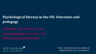 Understanding Psychological Literacy in the UK: Insights from Professor Julie Hulme