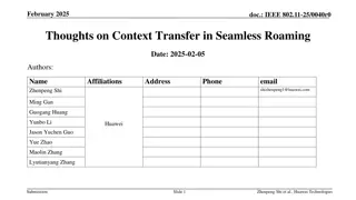 Insights on Context Transfer for Seamless Roaming in IEEE 802.11-25