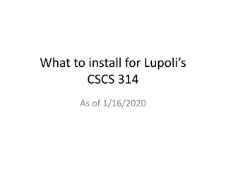 Guide to Setting Up Lupoli's CSCS 314 Course