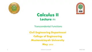 Transcendental Functions and Inverse Functions in Calculus II Lecture