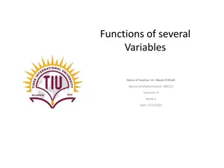 Understanding Functions of Several Variables in Advanced Mathematics Course