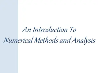 Introduction to Numerical Methods and Nonlinear Equations