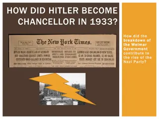 Rise of Hitler and the Fall of Weimar Government in 1933