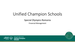 Effective Financial Management for Unified Champion Schools Special Olympics Romania
