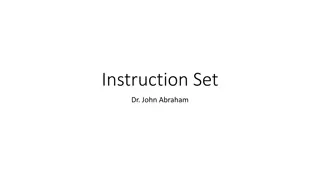 Instruction Set Dr. John Abraham - Registers, Memory Addressing, and Addressing Modes