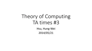 Theory of Computing TA Times and Homework Insights