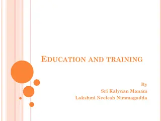 Education and Training: Major Topics and Trends