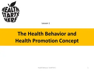 Understanding Health Behavior and Promotion Concepts