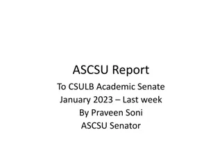 CSULB Academic Senate January 2023 Report Highlights