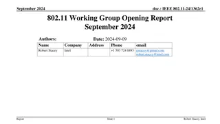 IEEE 802.11 Working Group September 2024 Opening Report